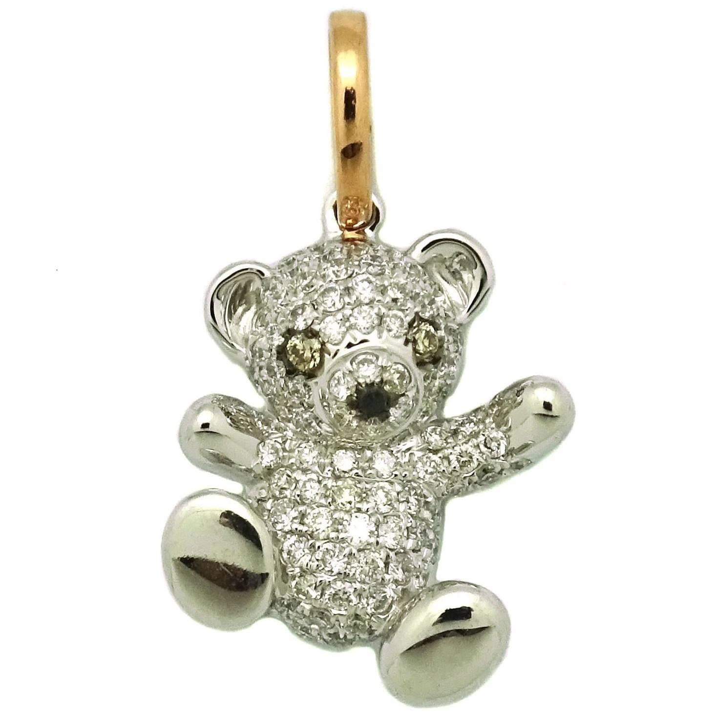 Diamond Tebby Bear Pendant