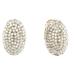 Clip Earrings in 9 Karat Rose Gold and Antique Diamonds