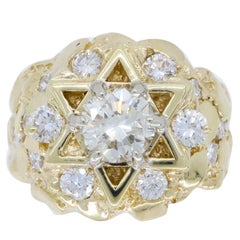 Star of David Men's Diamond Ring