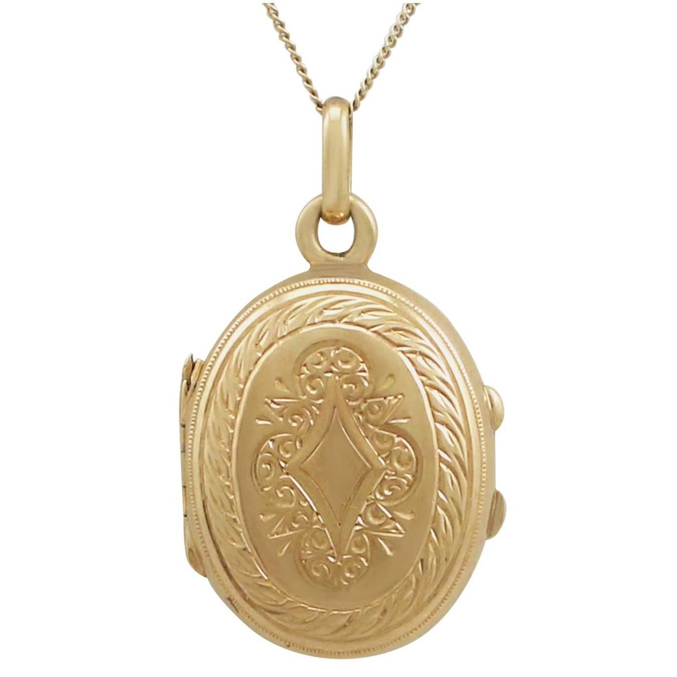 1890s Antique French Yellow Gold Locket