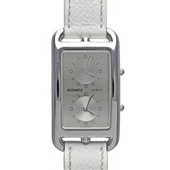 Hermes Stainless Steel Dual Time-Zone Cape Cod Wristwatch 10