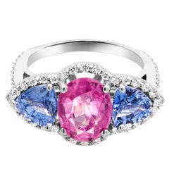 Sapphire Cluster Rings