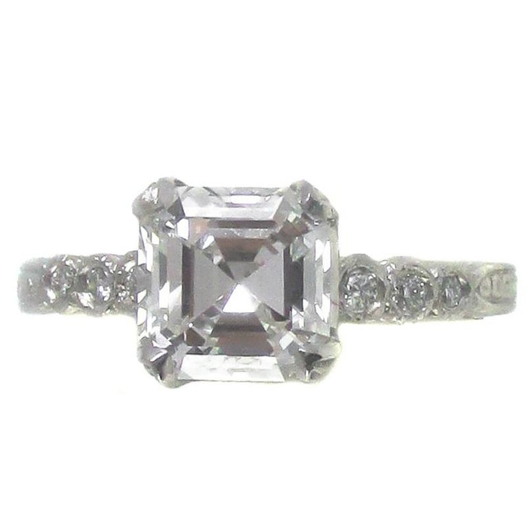 8.37 Carat Emerald Cut Diamond Engagement Ring GIA K VS1 in Platinum at 1stdibs