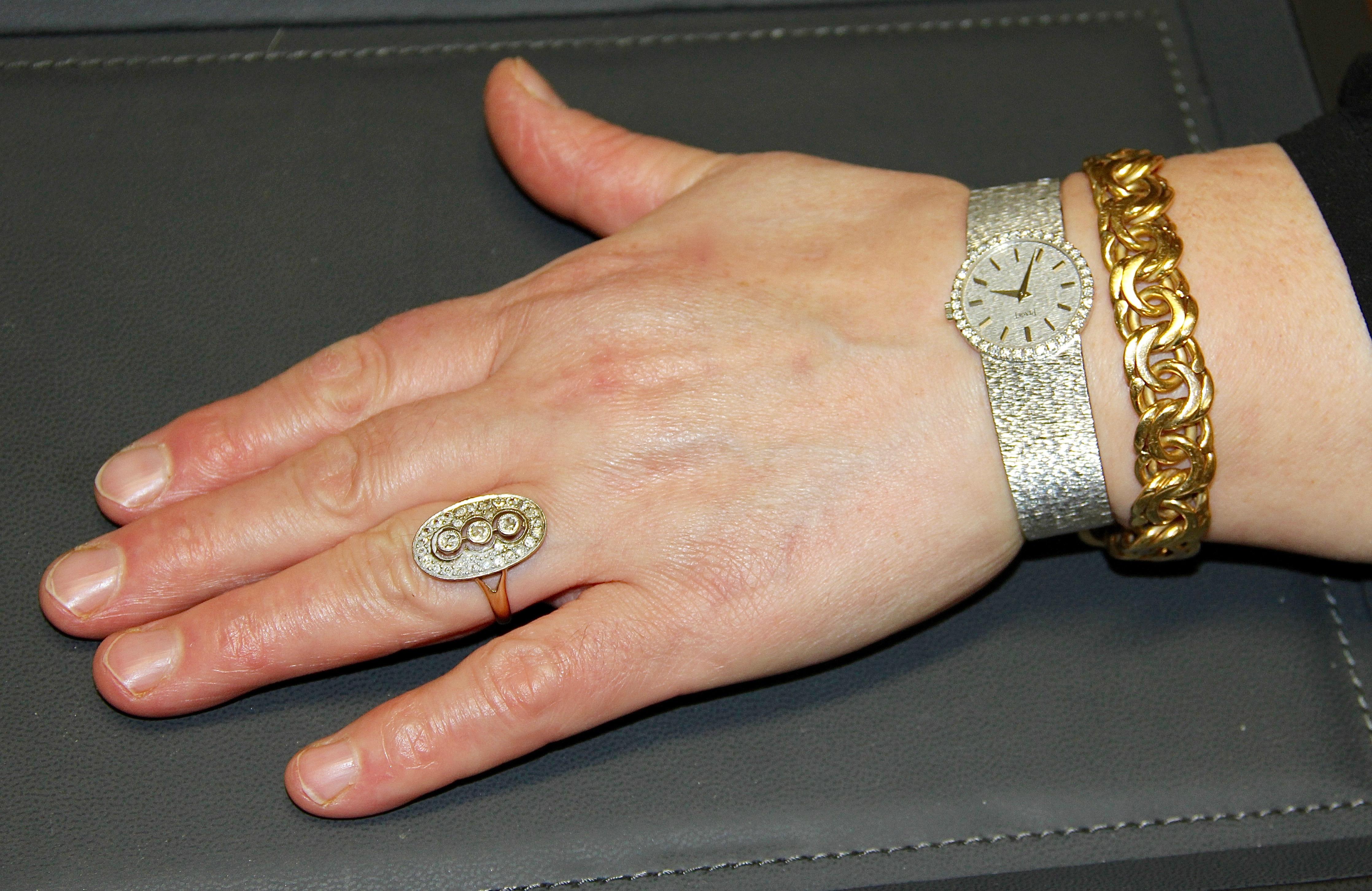 Piaget Lady 18 Karat White Gold, Diamond Wristwatch, Hand Winding Movement 2