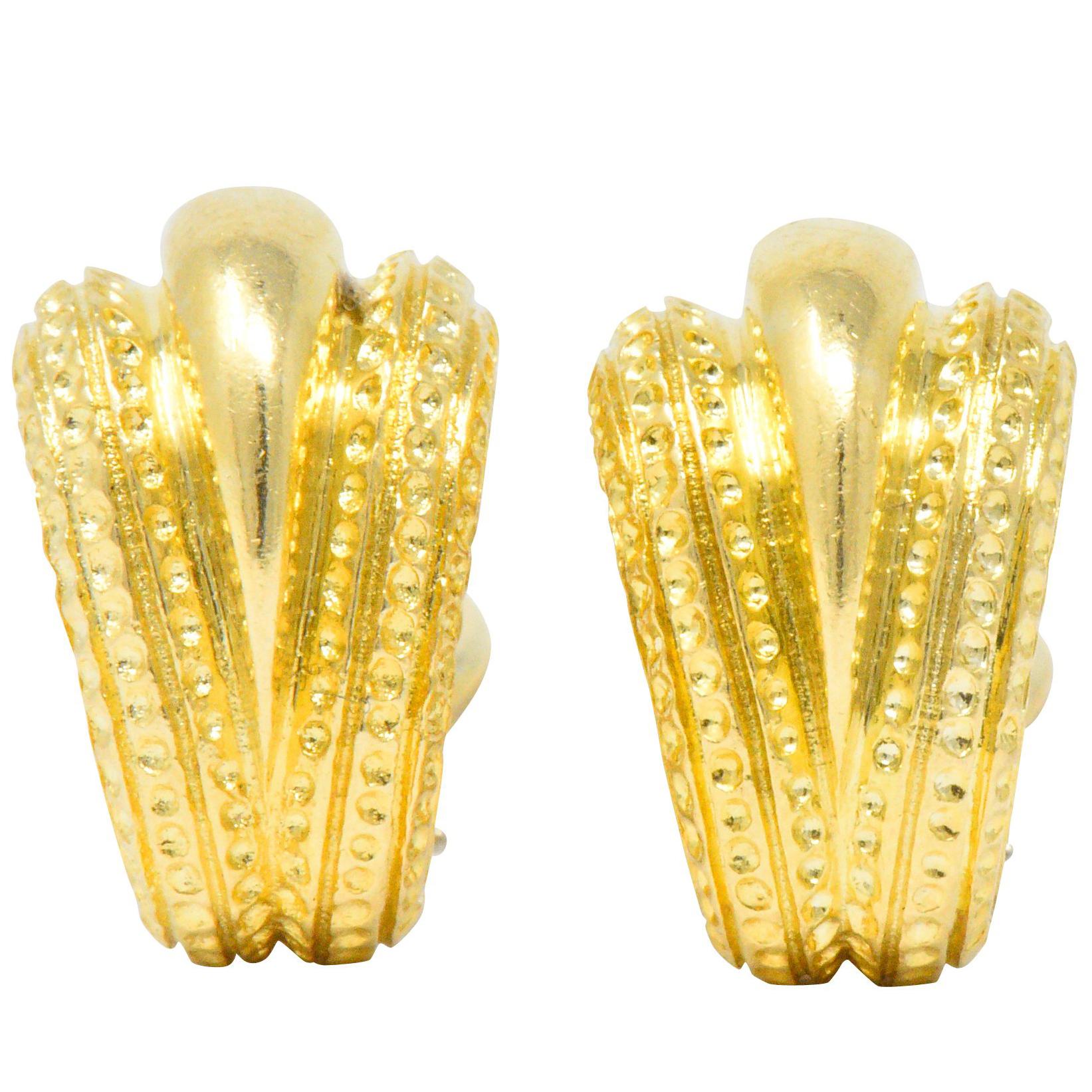 Tiffany & Co. Contemporary 18 Karat Gold Ear-Clips