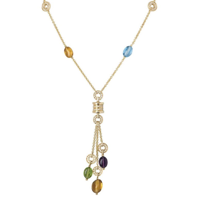 Bulgari Multi Gem B Zero1 Necklace At 1stdibs