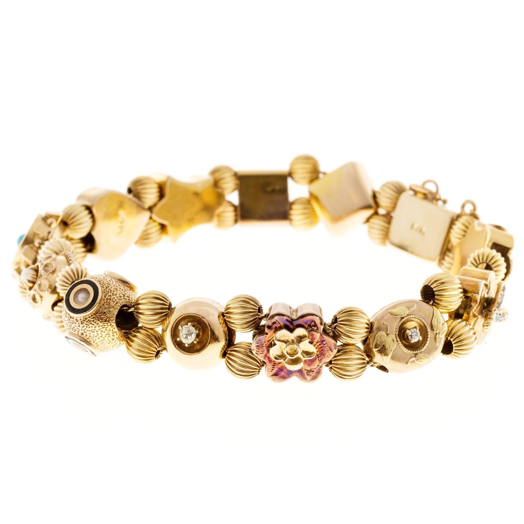 Persian Gold, Turquoise and Pearl Bracelet at 1stDibs | turquoise and pearl bracelet, persian ...