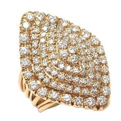 French Diamond Gold Cocktail Ring 8