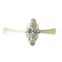 1990s 0.56 Carat Diamond and 18k Yellow Gold Solitaire Ring 7