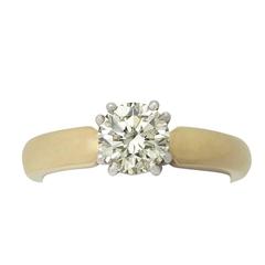 1.02Ct Diamond and 18k Yellow Gold Solitaire Ring - Contemporary 10