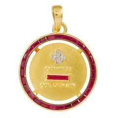 More Than Yesterday Less Than Tomorrow Ruby Gold Charm