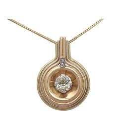1.72Ct Diamond, 18k Tri-Gold Pendant - Art Deco - Antique Circa 1900 & Vintage 11
