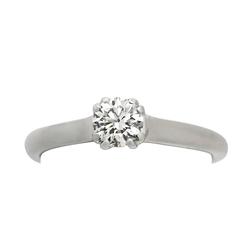 0.38Ct Diamond and Platinum Solitaire Ring - Vintage Circa 1990 12