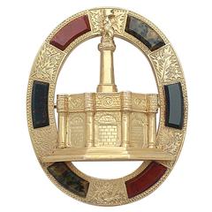 Scottish Hardstone, 18k Yellow Gold Brooch - Antique Victorian 11