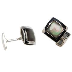 Classic Mother of Pearl Gold Cufflinks