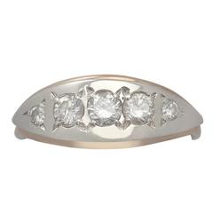 0.82Ct Diamond and 14k Rose Gold Dress Ring - Vintage Russian Circa 1950 2