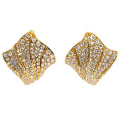 Kurt Wayne Mid-20th Century Diamond and Gold Earrings 11