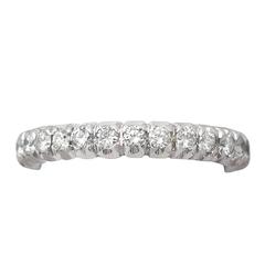 0.90Ct Diamond and 18k White Gold Full Eternity Ring - Vintage Circa 1950 8
