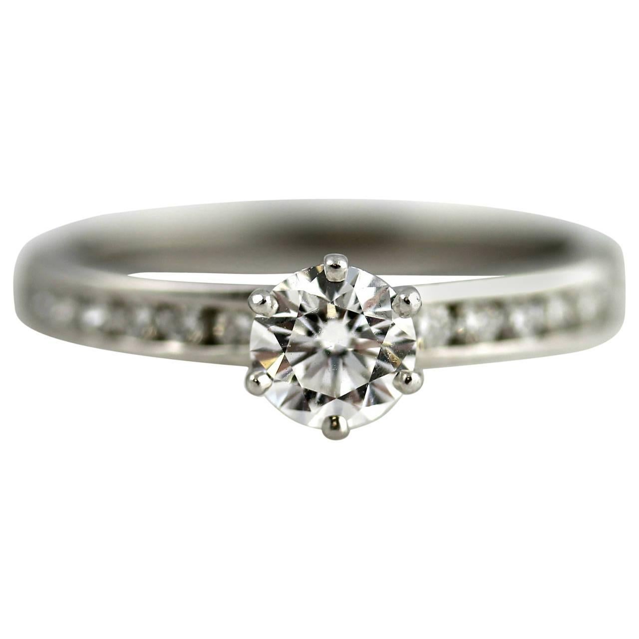 Tiffany & Co. Diamond Platinum Solitaire Engagement Ring