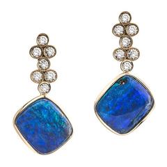 Opal and Diamond Earrings 2