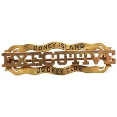 Antique Tiffany & Co. Coney Island Jockey Club Executive Gold Brooch