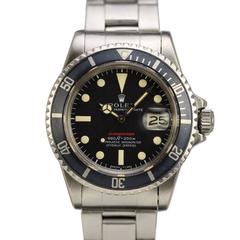 Vintage Rolex Stainless Steel "Red" Submariner Date Wristwatch Ref 1680 