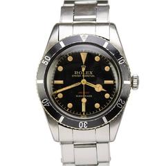 Retro Rolex Stainless Steel Submariner "Small Crown James Bond" Wristwatch Ref 6536 