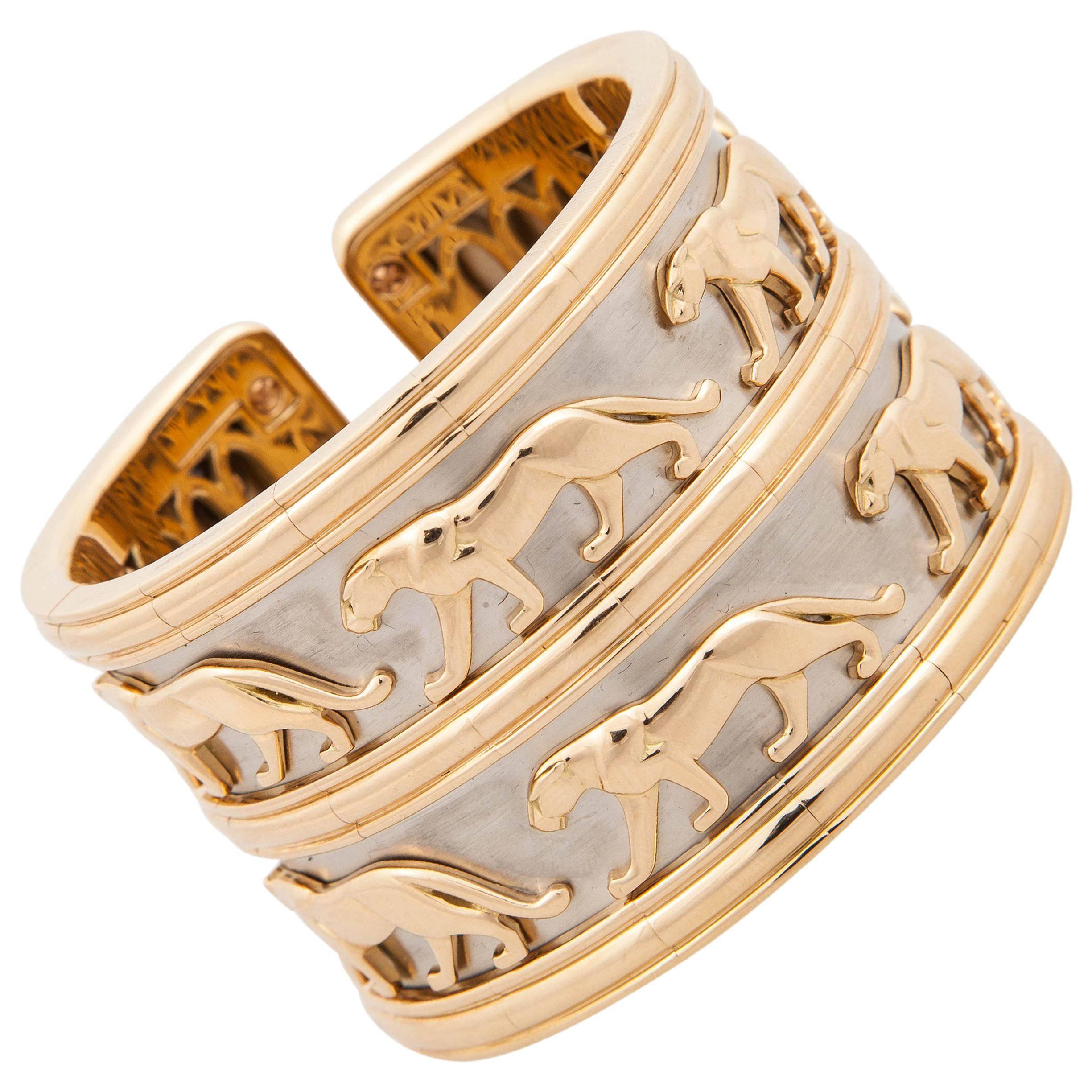 Cartier Panthere Gold Cuff Bracelet