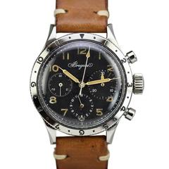 Retro Breguet Stainless Steel Type 20 Chronograph Wristwatch 