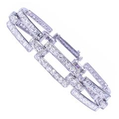 Cartier Henri Lavabre Art Deco Diamond Platinum Bracelet
