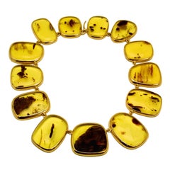 Vintage Colleen B. Rosenblat Amber Gold Necklace