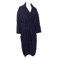 Navy cashmere Celine by Phoebe Philo trenchcoat   