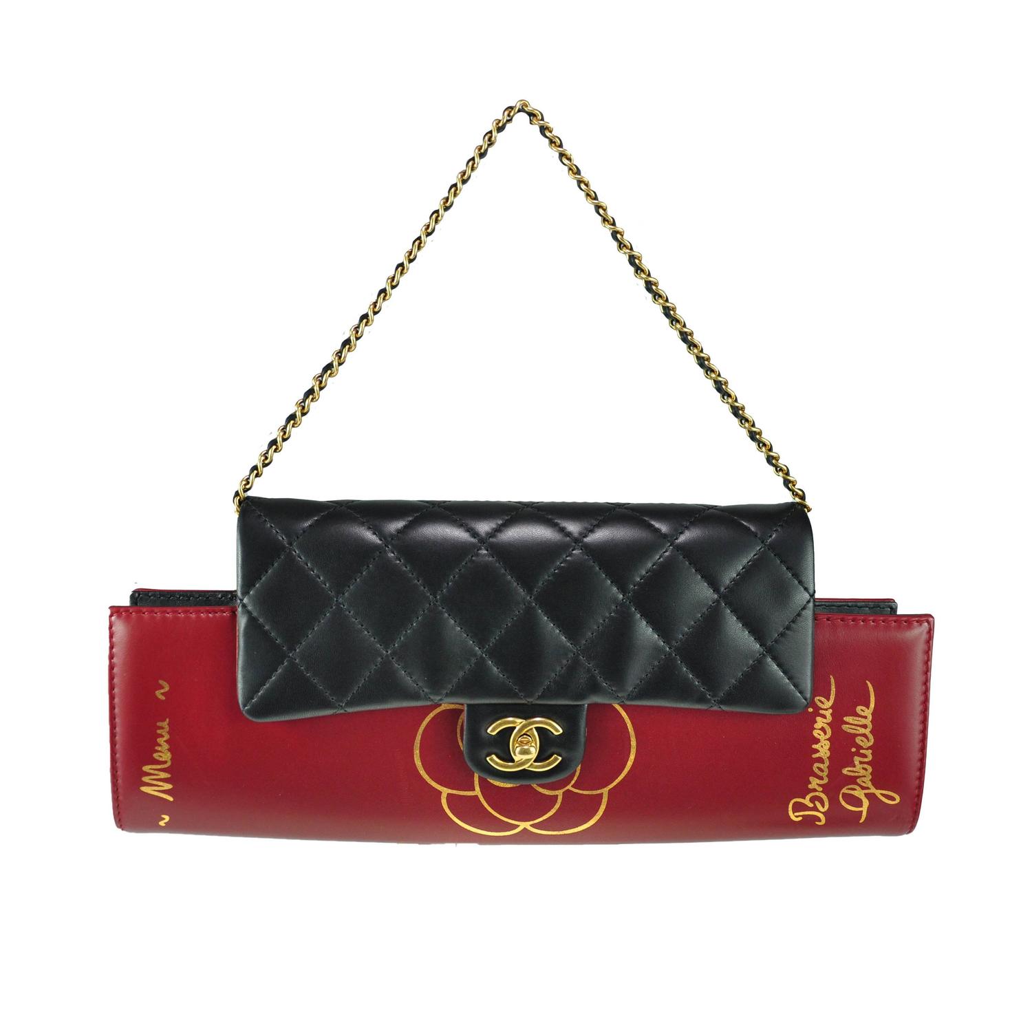 Chanel Black Globe Clutch- Runway collectible at 1stDibs