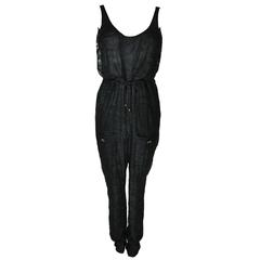 Chanel 2012 Collection Black Lace Jumpsuit FR36