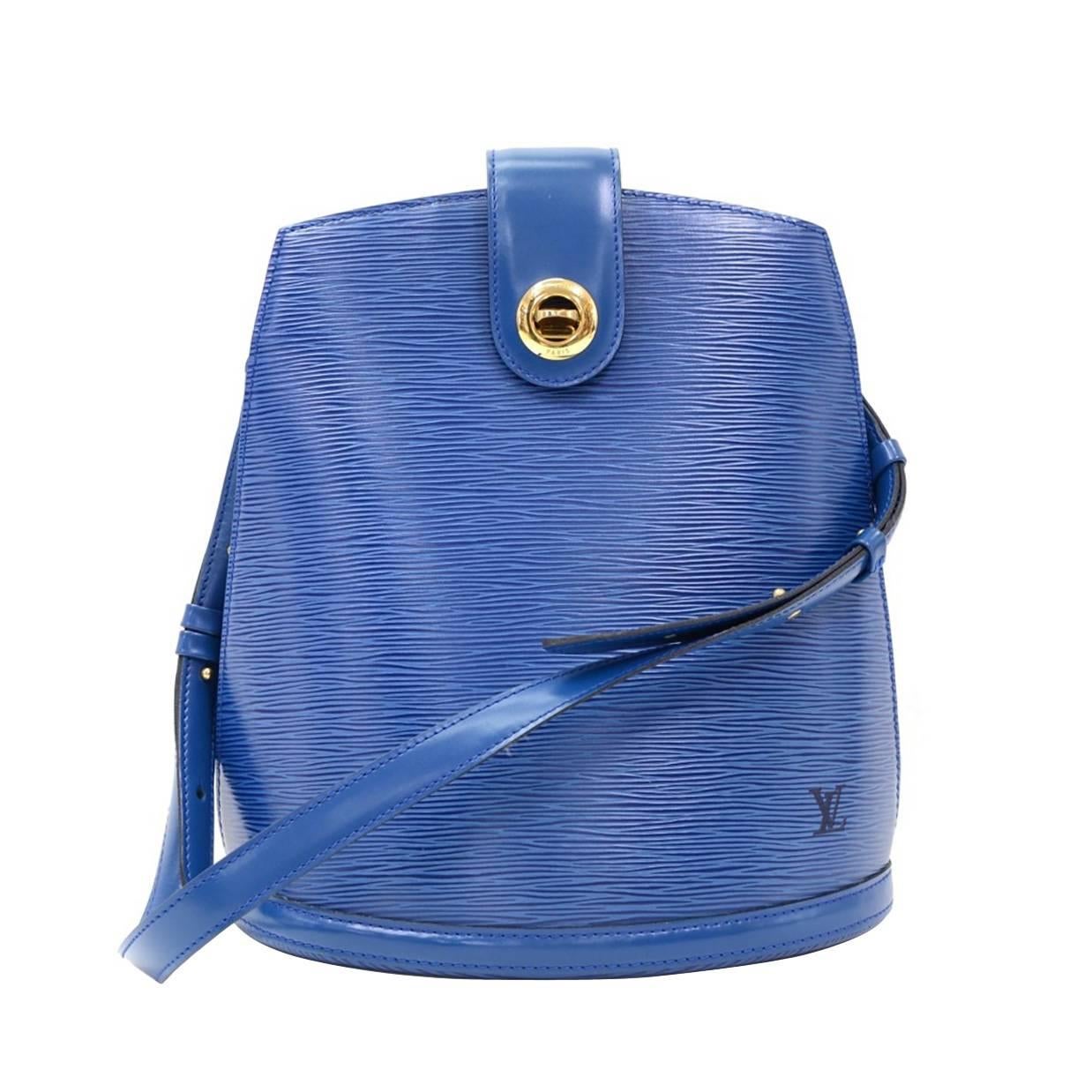 1993 Louis Vuitton Blue Epi Leather Cluny
