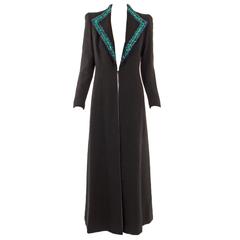 Schiaparelli haute couture black wool coat, autumn winter 1936