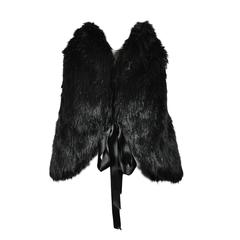 Chanel 2010 Collection Black Fantasy Fur Vest FR36