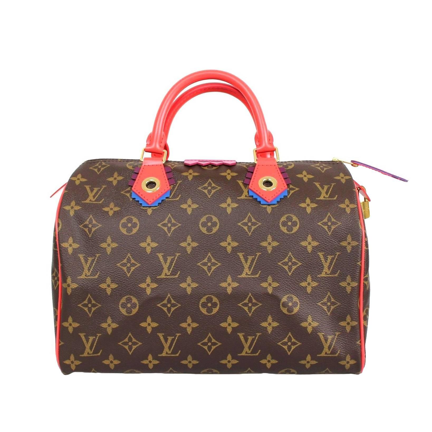 Louis Vuitton Monogram Canvas Gold HDW 2015 Limited Edition  Speedy 30 Tote Bag For Sale