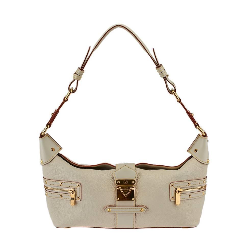 Louis Vuitton Suhali L’Impetueux Cream Leather Shoulder Bag For Sale