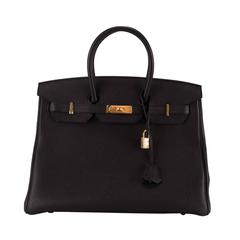 Hermes Birkin 35 Togo BLACK Gold Hardware 2015.
