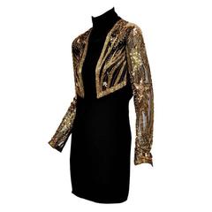 80-s Bob Mackie Beaded Bolero Dress 7
