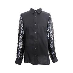 Dries Van Noten Black Sequined Jacket/Blouse