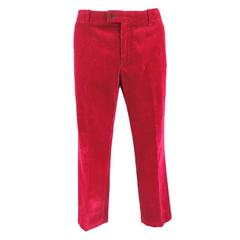 TOM FORD Size 33 Men's Burgundy Red Corduroy Dress Pants