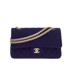 Chanel Bijoux Chain Double Flap Quilted Jersey Medium