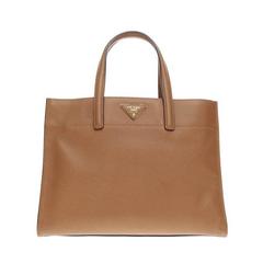 Prada Soft Triple Pocket Tote Saffiano Leather