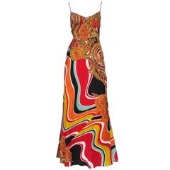 Gaultier Printed Slip Dress 