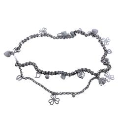 Christian Dior Silver Diamante Charm Belt and Necklace 9
