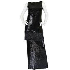 1960s Sequin & Fringe Couture Bill Blass Tunic & Skirt 12