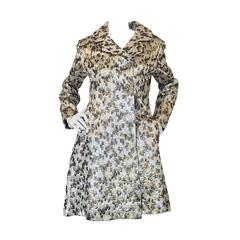 Stunning Late 1950s Metallic Ceil Chapman Silk Brocade Coat 3