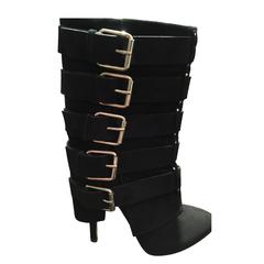 Suede Buckle Boots By Balmain for Guiseppe Zanotti 39